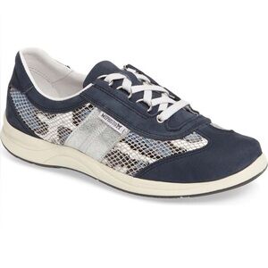 Mephisto Laser Perf navy snakeskin sneaker size 10